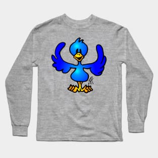 Blue twitter bird Long Sleeve T-Shirt